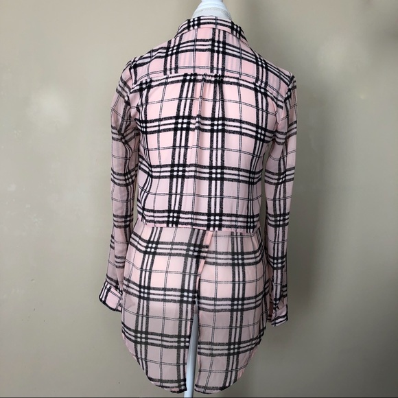 Candies Pink & Black Checkered Blouse - Picture 3 of 7